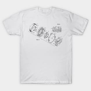 Headphone Construction Vintage Patent Hand Drawing T-Shirt